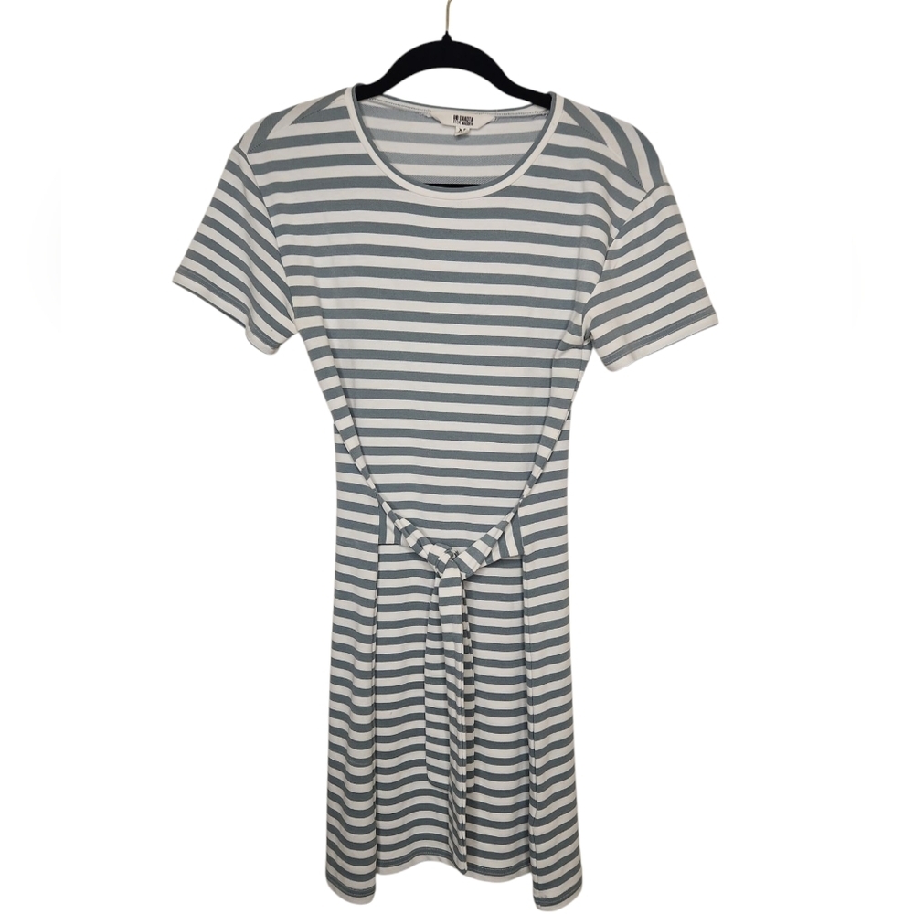 Nordstrom BB Dakota By Steve Madden Desire Lines Stripe Waist Tie Dress Size XS